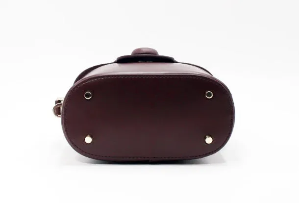 Genuine Leather Doctor Bag Bucket Bag Handbag Shoulder Bag for Women Leather Crossbody Bag