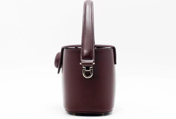 Genuine Leather Doctor Bag Bucket Bag Handbag Shoulder Bag for Women Leather Crossbody Bag