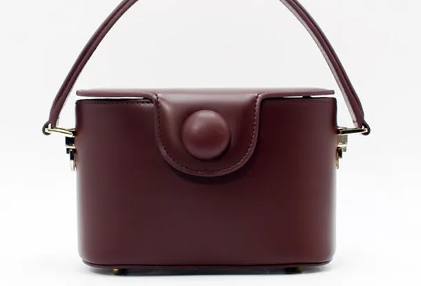 Genuine Leather Doctor Bag Bucket Bag Handbag Shoulder Bag for Women Leather Crossbody Bag