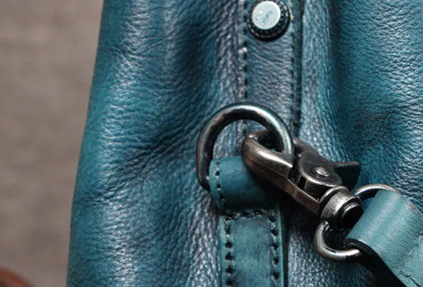 Genuine Leather Handbag Bucket Bag Crossbody Bag Shoulder Bag Purse For Women