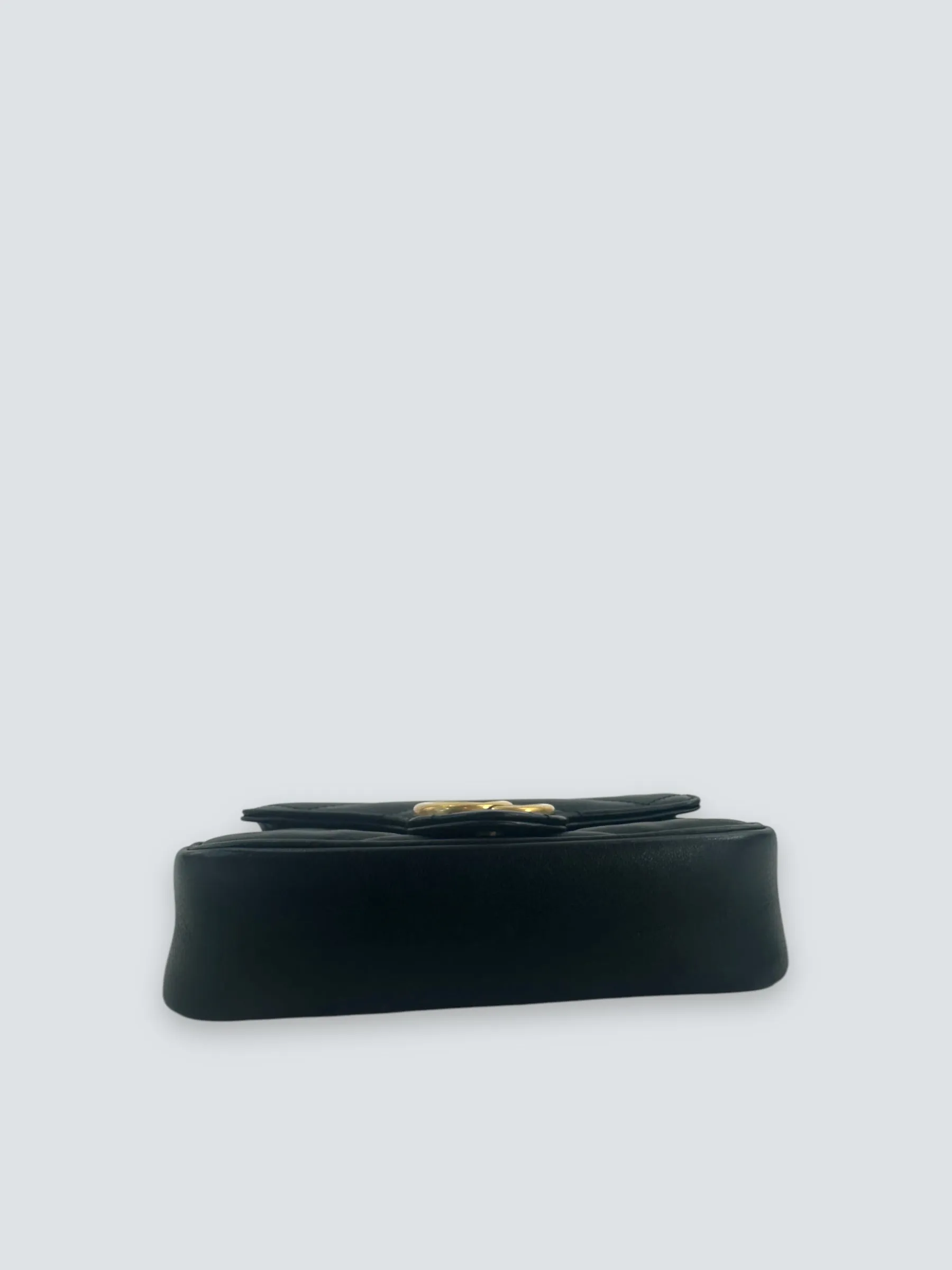 Gucci Black Matelasse Leather Super Mini Marmont Crossbody