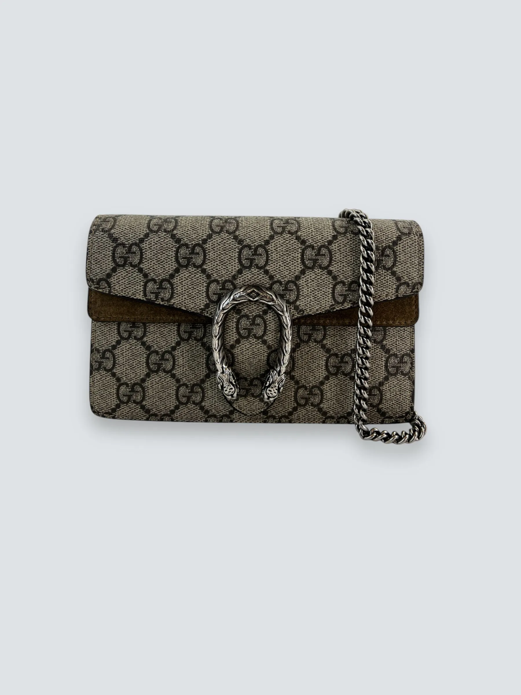 Gucci Monogram Canvas & Leather Dionysus Supermini