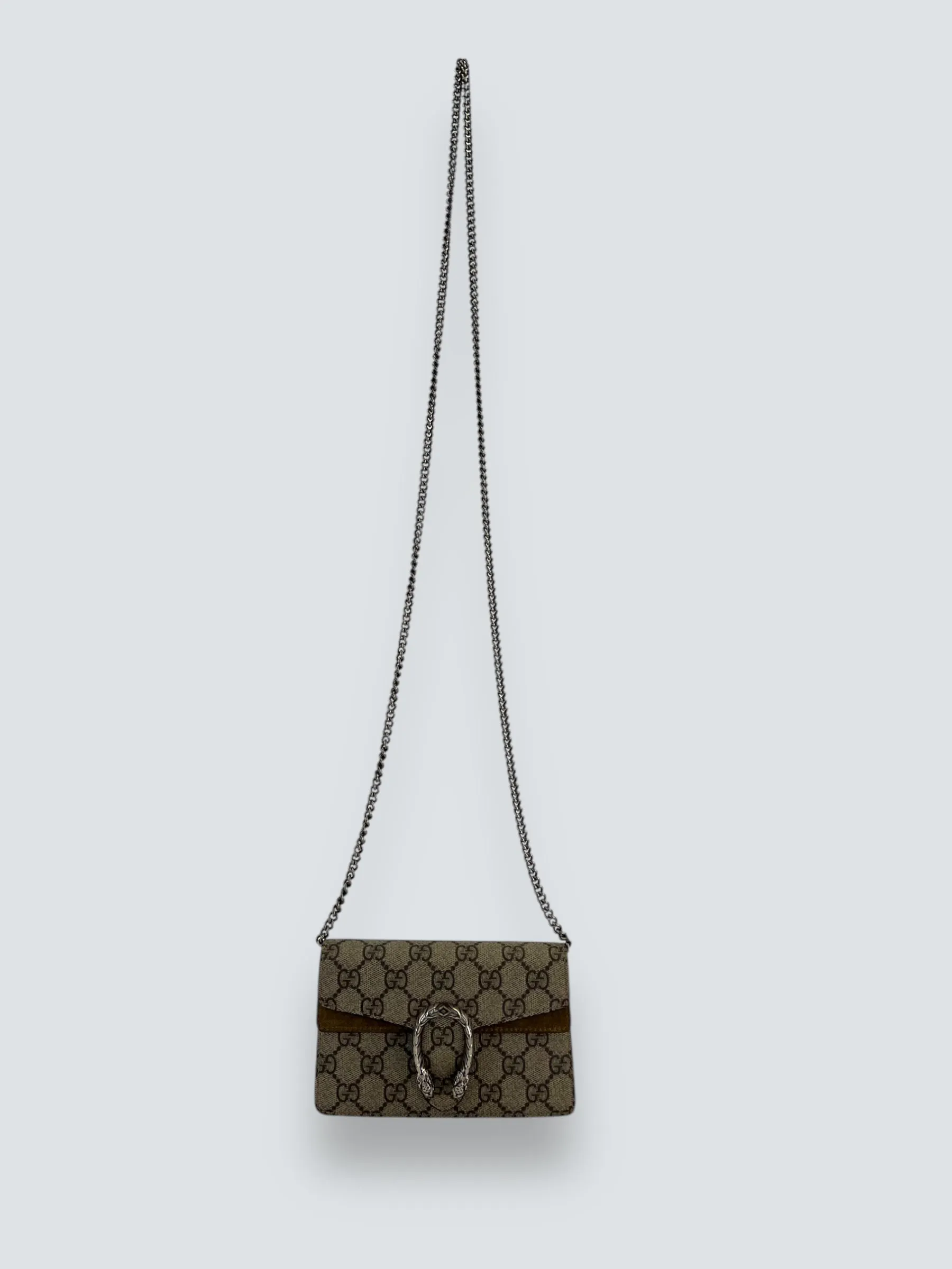 Gucci Monogram Canvas & Leather Dionysus Supermini