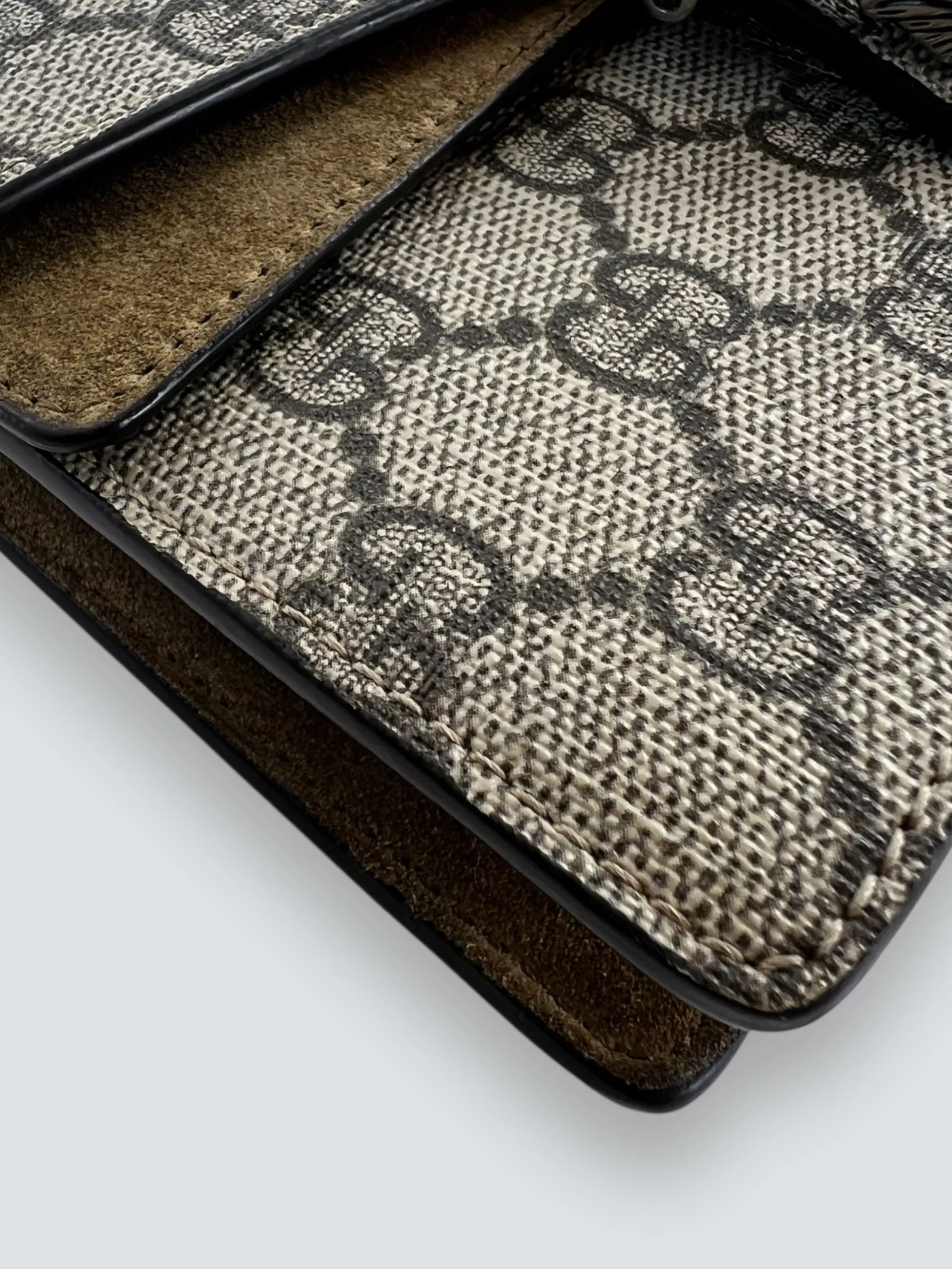 Gucci Monogram Canvas & Leather Dionysus Supermini