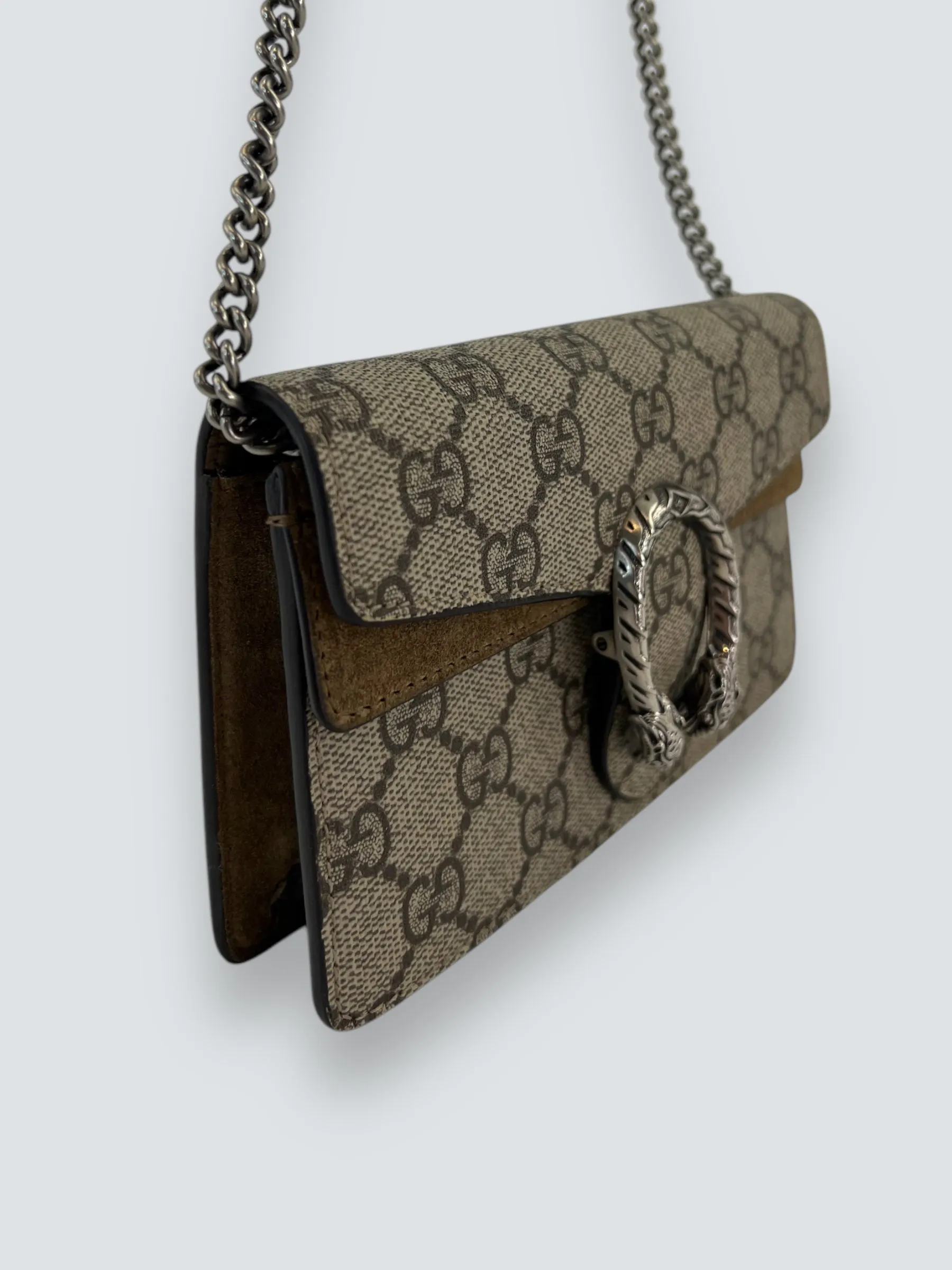 Gucci Monogram Canvas & Leather Dionysus Supermini