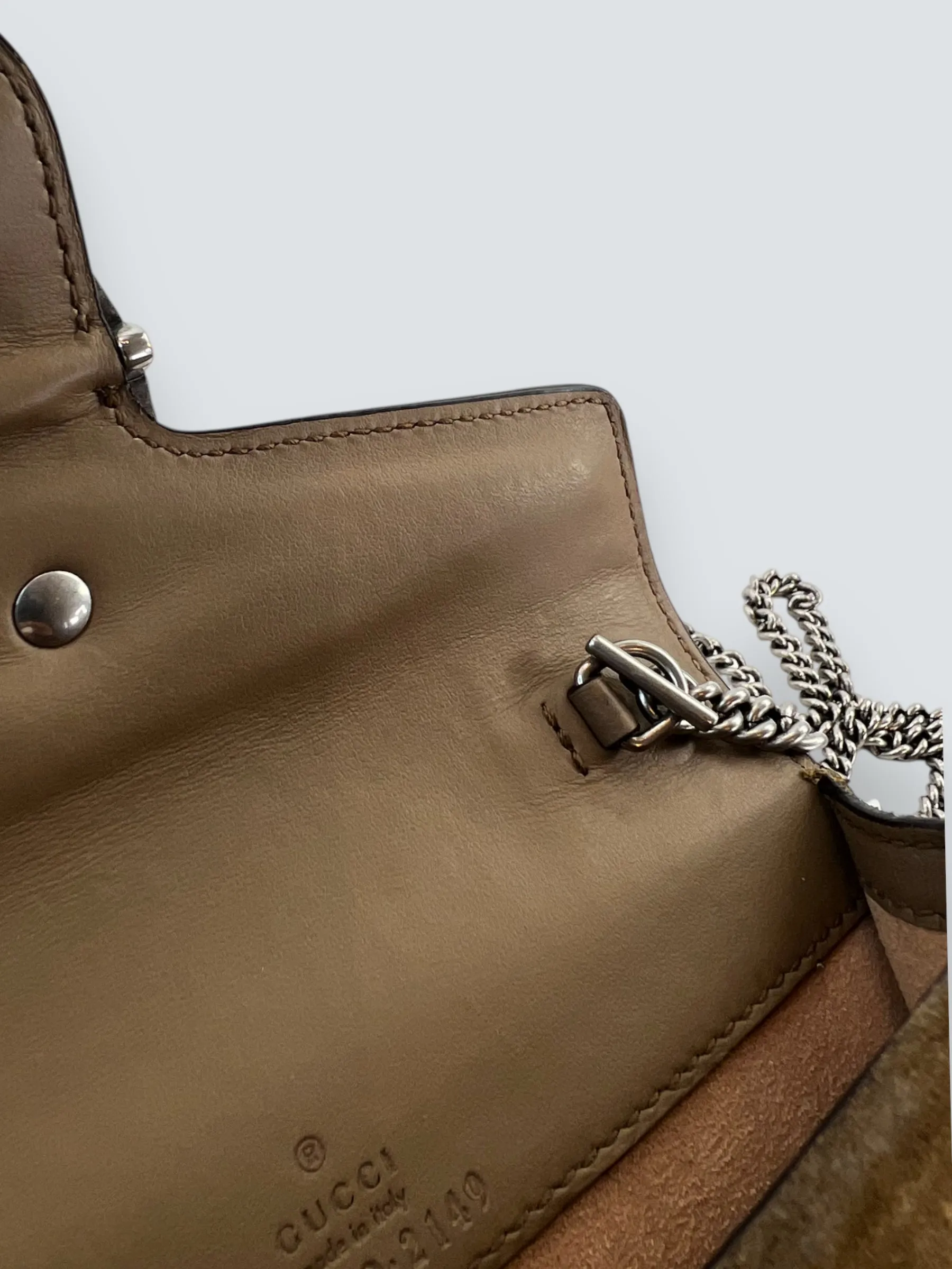 Gucci Monogram Canvas & Leather Dionysus Supermini