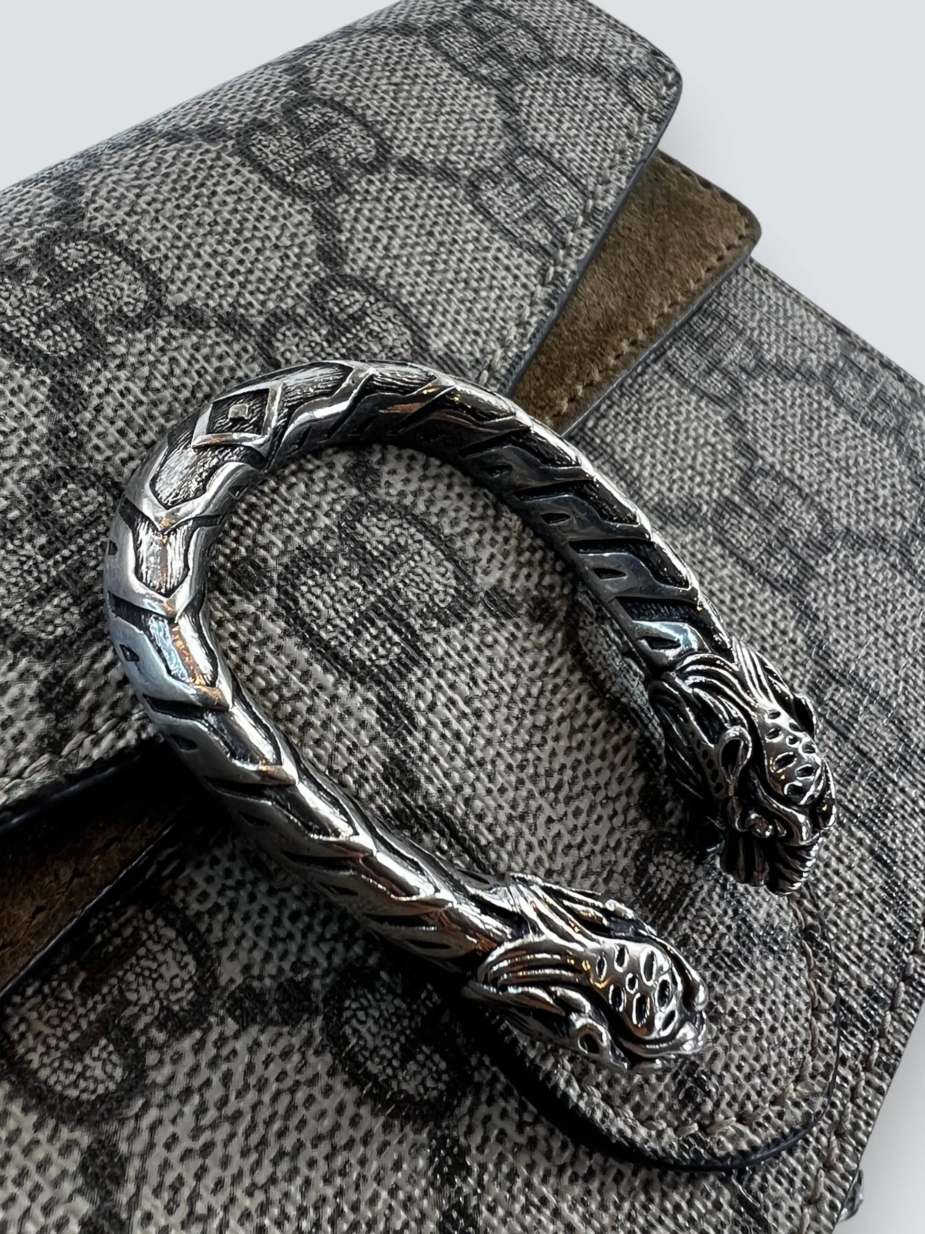 Gucci Monogram Canvas & Leather Dionysus Supermini