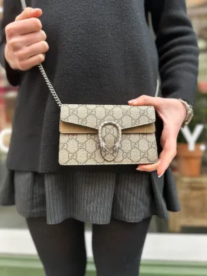 Gucci Monogram Canvas & Leather Dionysus Supermini
