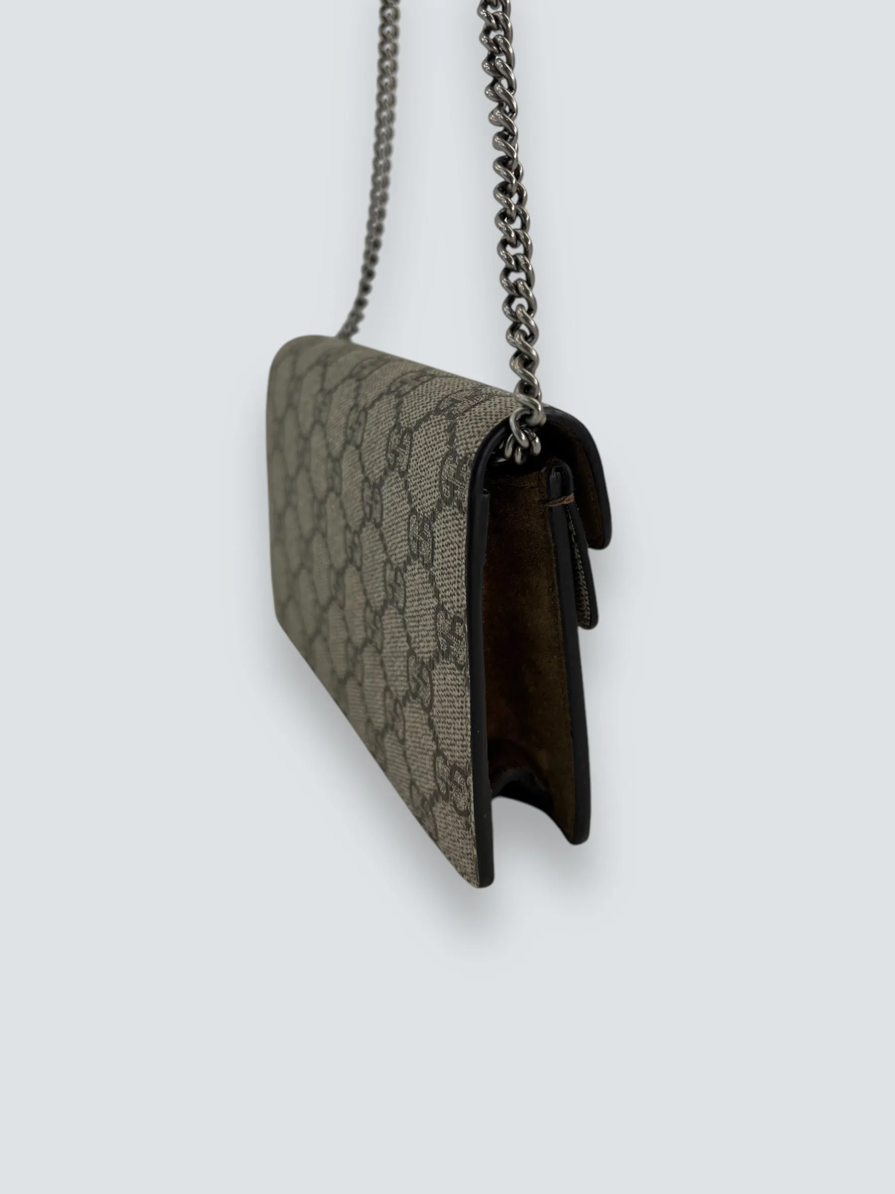 Gucci Monogram Canvas & Leather Dionysus Supermini