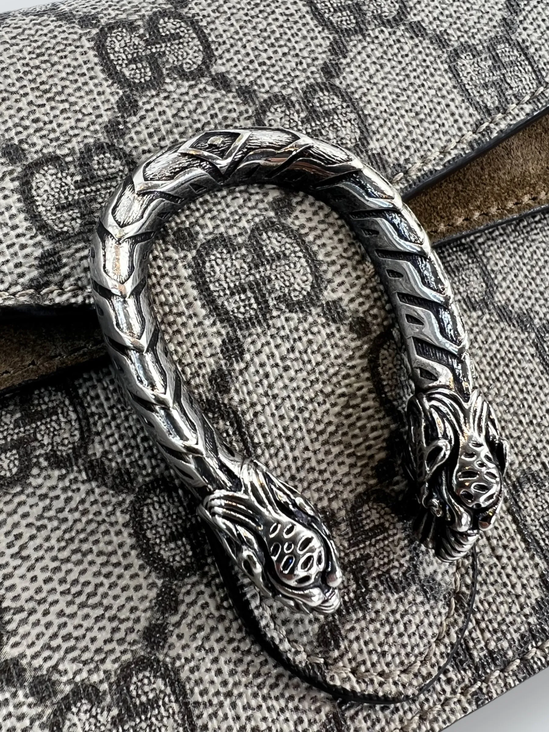 Gucci Monogram Canvas & Leather Dionysus Supermini