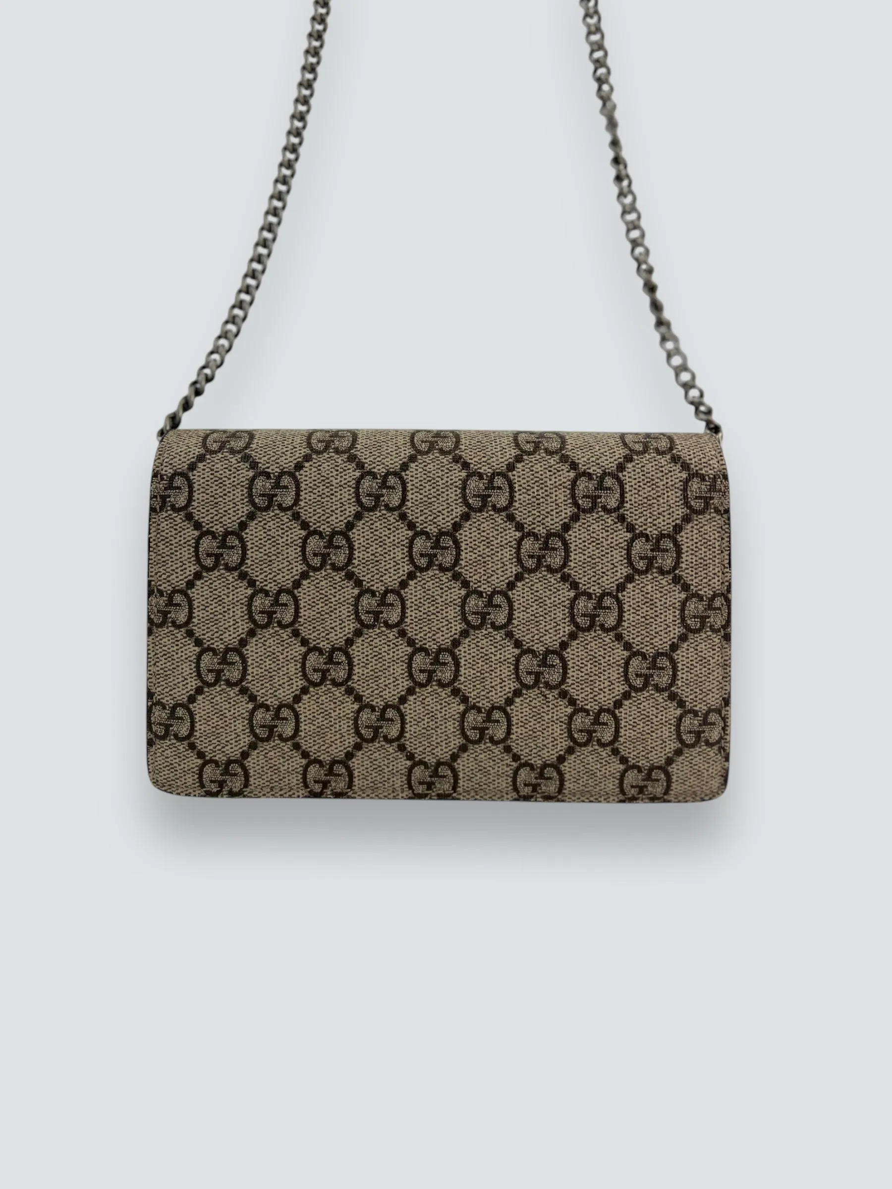 Gucci Monogram Canvas & Leather Dionysus Supermini