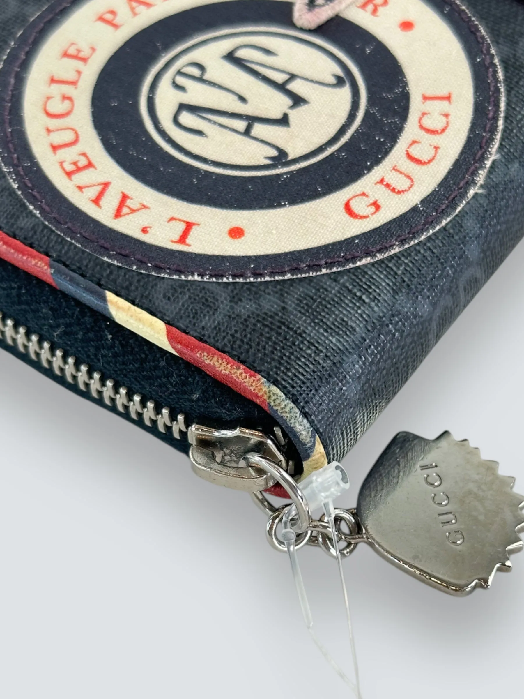 Gucci Night Courrier GG Supreme Zip Around Wallet