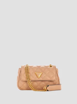 G.U.E.S.S Beige giully Mini Convertible Crossbody Bag