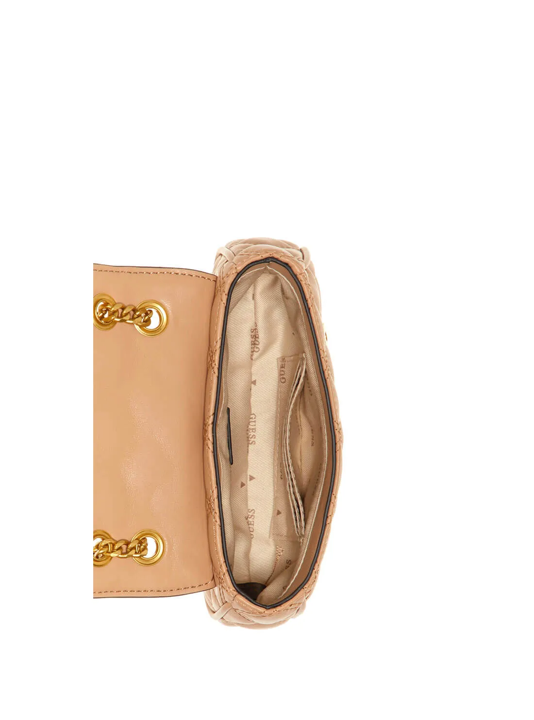 G.U.E.S.S Beige giully Mini Convertible Crossbody Bag
