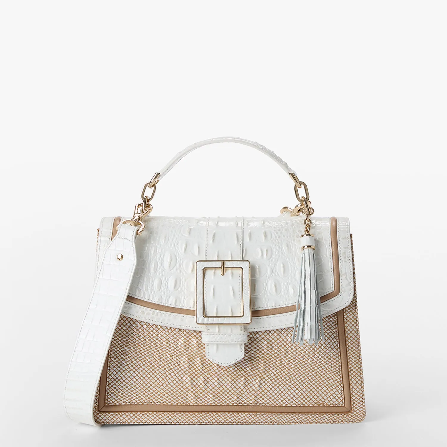 Hallie Satchel Sea Salt White Colada