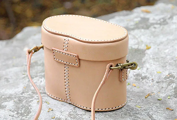 Handmade bucket purse leather crossbody bag purse shoulder bag for women