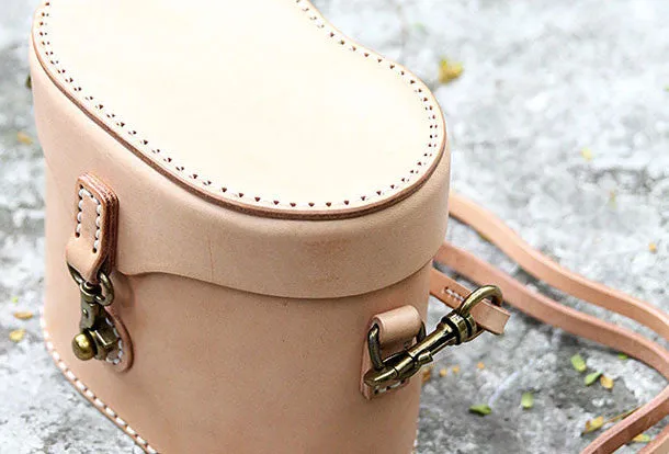 Handmade bucket purse leather crossbody bag purse shoulder bag for women