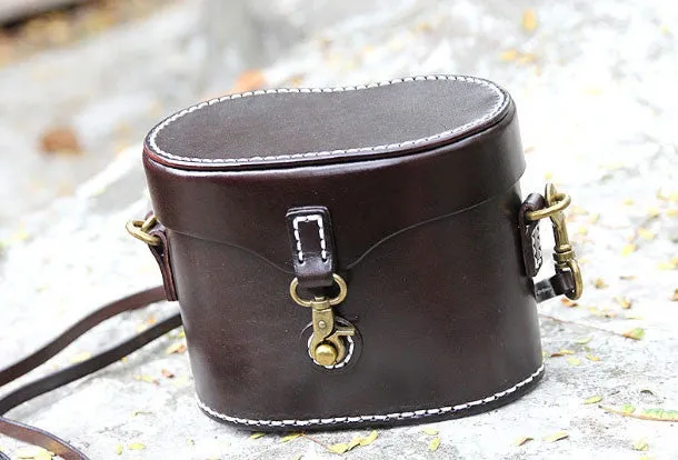 Handmade bucket purse leather crossbody bag purse shoulder bag for women