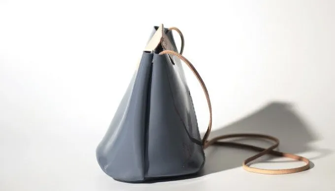 Handmade Fashion Women Leather bucket crossbody bag Barrel shoulder bag for women
