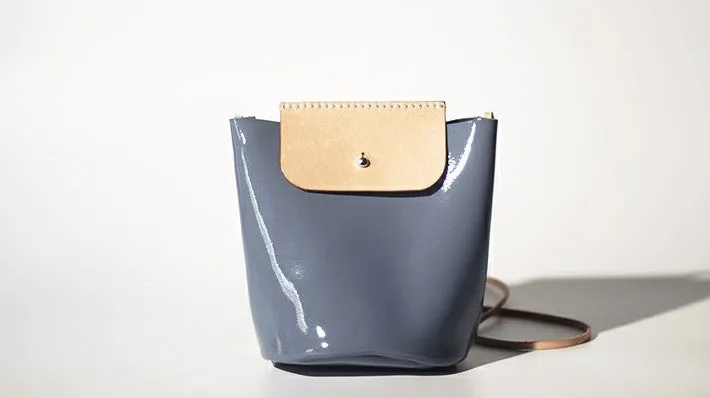 Handmade Fashion Women Leather bucket crossbody bag Barrel shoulder bag for women