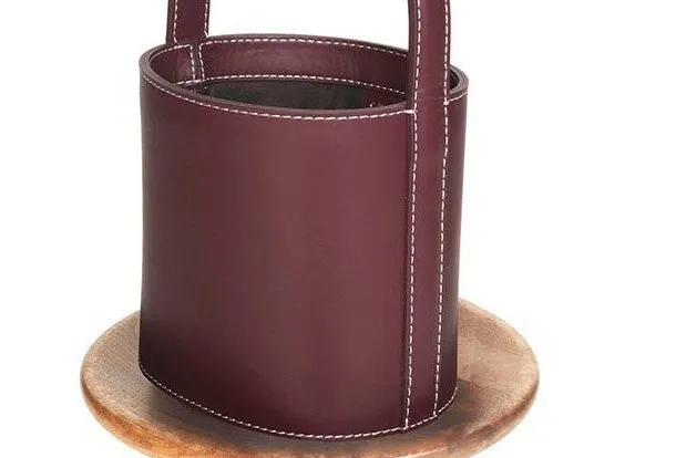 Handmade Genuine Leather Handbag Bucket Bag Purse Crossbody Bag Shoulder Bag Purse For Women