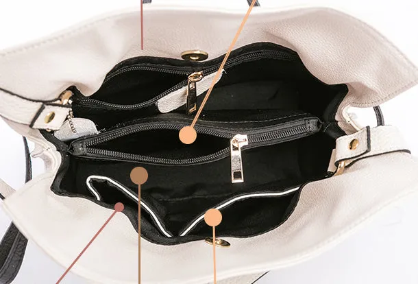 Handmade Genuine Leather Shopper Bag Bucket Bag Shoulder Bag Purse For Women