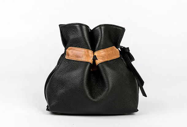 Handmade Genuine Leather Shopper Bag Bucket Bag Shoulder Bag Purse For Women