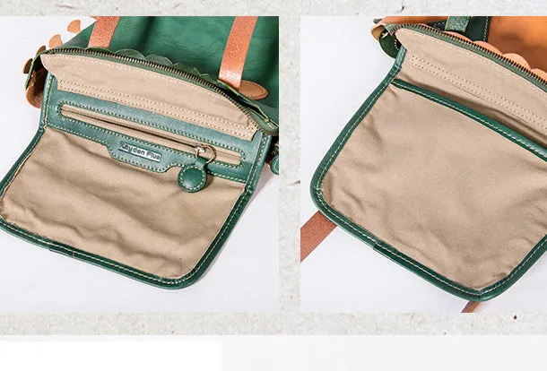 Handmade Genuine Leather Shopper Bag Bucket Bag Shoulder Bag Purse For Women