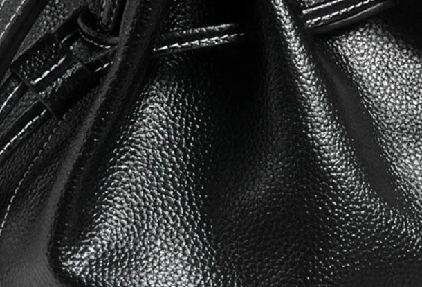 Handmade Leather bucket bag shoulder bag for women leather crossbody bag