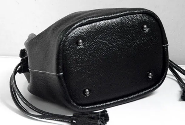 Handmade Leather bucket bag shoulder bag for women leather crossbody bag
