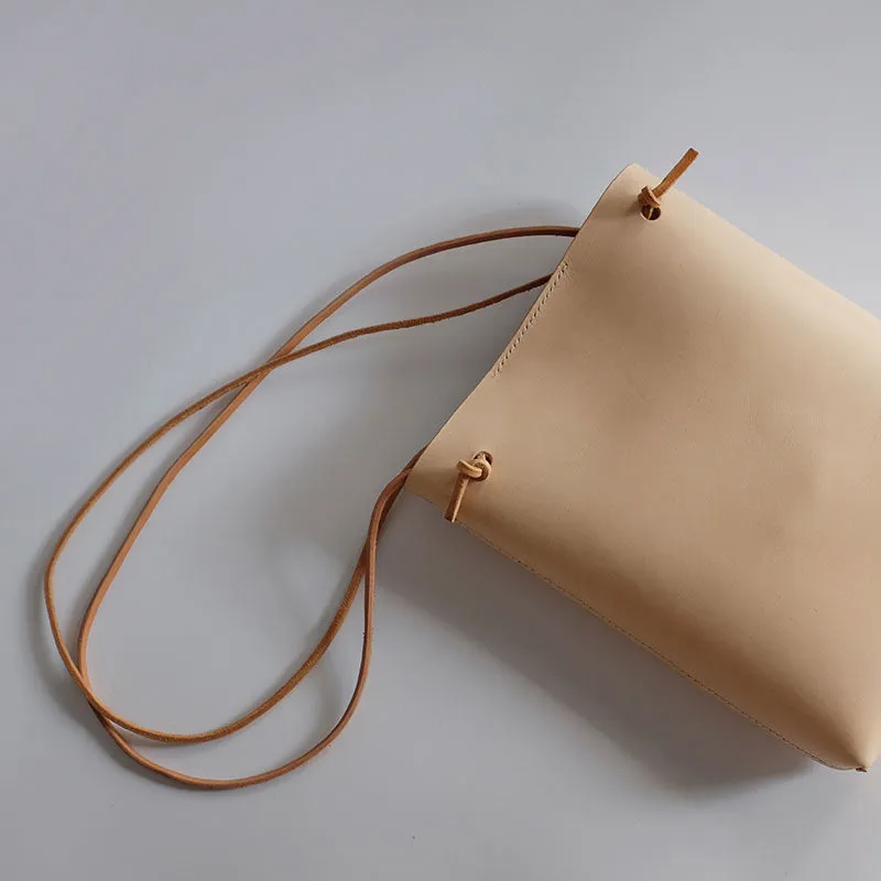 Handmade Leather Long Strap Womens Bucket Tote Purse Shoulder Tote Bag for Women