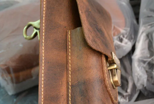 Handmade Leather Mens Cell Phone Holster Waist Bag Hip Pack Belt Bag for Men