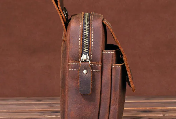 HANDMADE LEATHER MENS WAIST BAG HIP PACK BELT BAG FANNY PACK BUMBAG FOR MEN