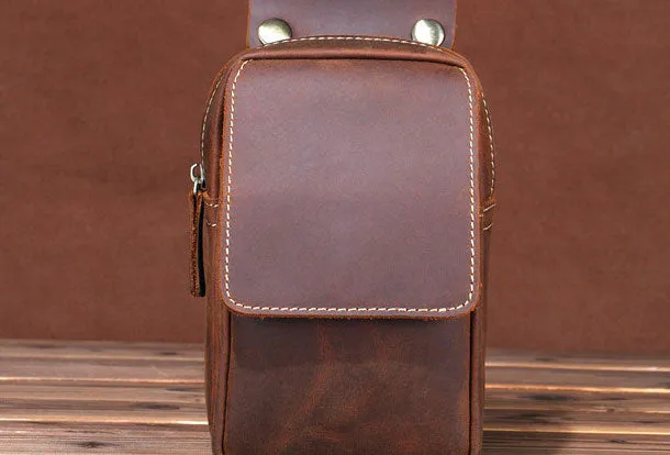 HANDMADE LEATHER MENS WAIST BAG HIP PACK BELT BAG FANNY PACK BUMBAG FOR MEN