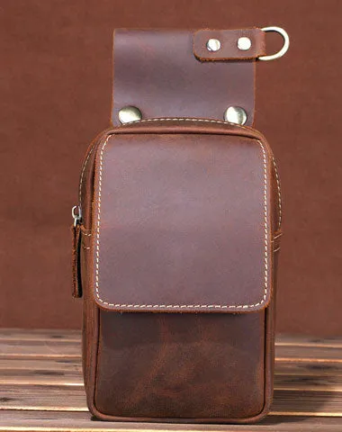 HANDMADE LEATHER MENS WAIST BAG HIP PACK BELT BAG FANNY PACK BUMBAG FOR MEN