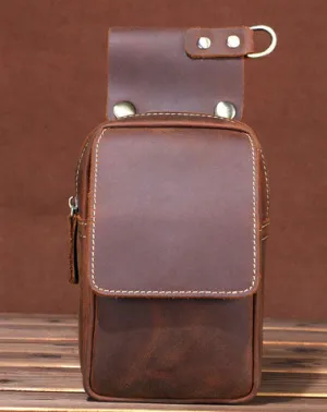 HANDMADE LEATHER MENS WAIST BAG HIP PACK BELT BAG FANNY PACK BUMBAG FOR MEN