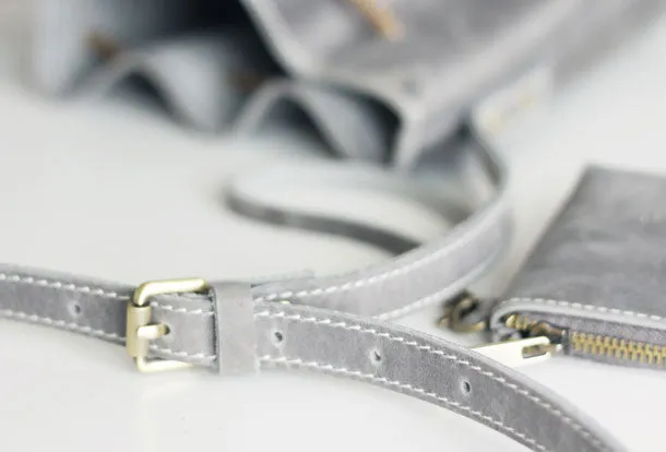 Handmade leather purse bucket phone bag shoulder bag cossbody bag purse women