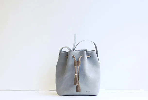 Handmade leather purse bucket phone bag shoulder bag cossbody bag purse women
