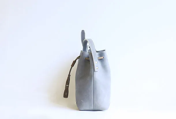 Handmade leather purse bucket phone bag shoulder bag cossbody bag purse women