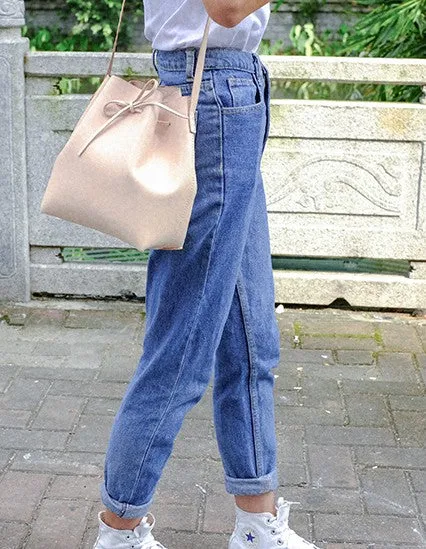 Handmade Leather Small Big Womens Bucket Purse Shoulder Barrel Bag for Women