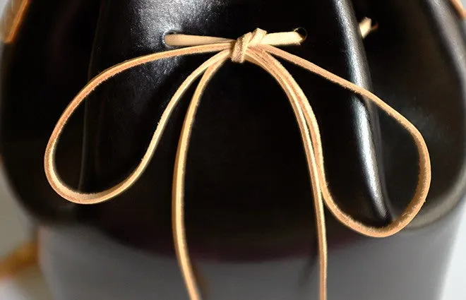 Handmade Leather Small Big Womens Bucket Purse Shoulder Barrel Bag for Women