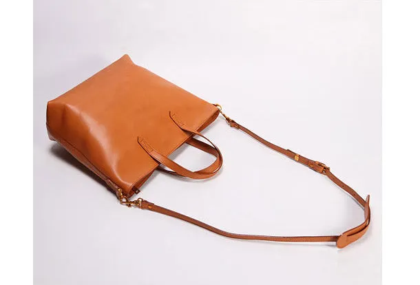Handmade Leather Tote Purse Bucket Bag Handbag Shoulder Bag Large for Women Leather Shopper Bag