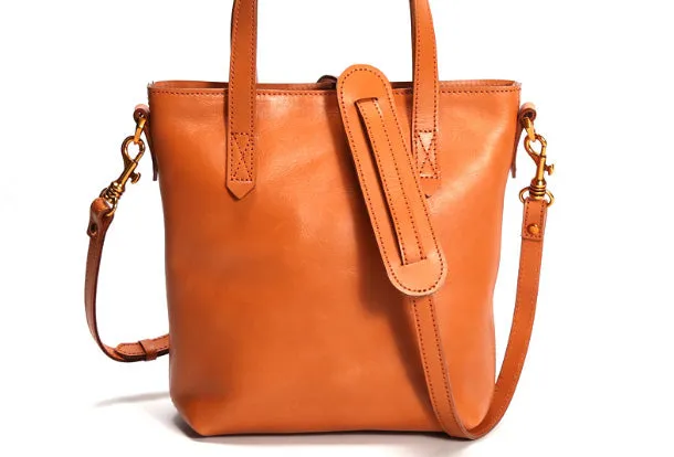 Handmade Leather Tote Purse Bucket Bag Handbag Shoulder Bag Large for Women Leather Shopper Bag