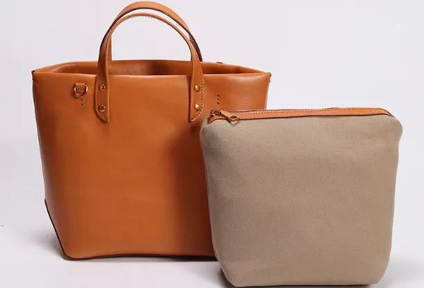 Handmade Leather Tote Purse Bucket Bag Handbag Shoulder Bag Large for Women Leather Shopper Bag