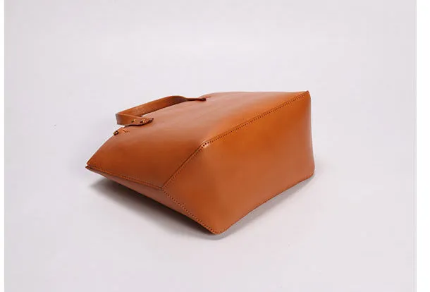 Handmade Leather Tote Purse Bucket Bag Handbag Shoulder Bag Large for Women Leather Shopper Bag