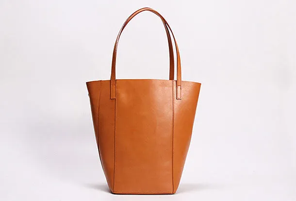 Handmade Leather Tote Purse Bucket Bag Handbag Shoulder Bag Large for Women Leather Shopper Bag