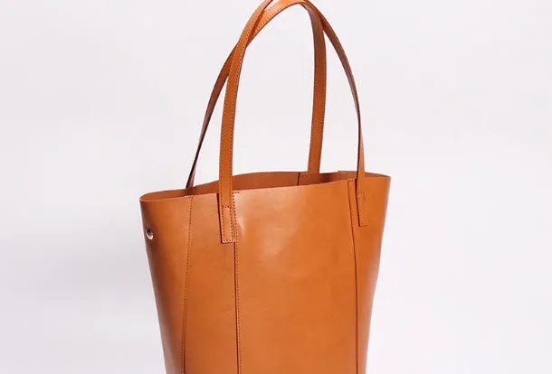 Handmade Leather Tote Purse Bucket Bag Handbag Shoulder Bag Large for Women Leather Shopper Bag