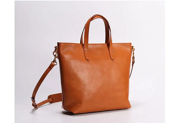 Handmade Leather Tote Purse Bucket Bag Handbag Shoulder Bag Large for Women Leather Shopper Bag