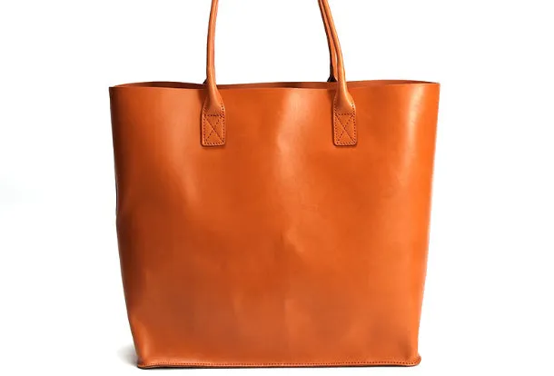 Handmade Leather Tote Purse Bucket Bag Handbag Shoulder Bag Large for Women Leather Shopper Bag