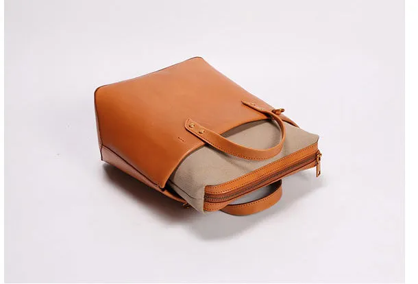 Handmade Leather Tote Purse Bucket Bag Handbag Shoulder Bag Large for Women Leather Shopper Bag